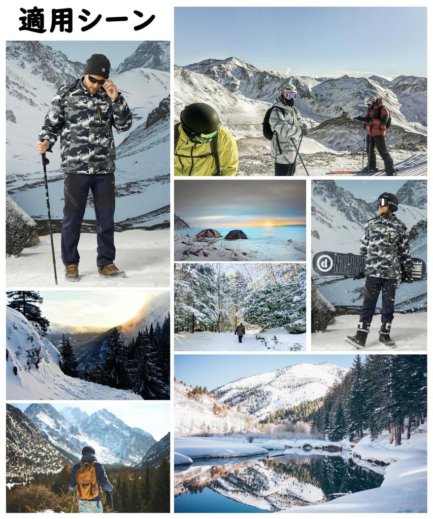 TACVASEN Hiking Cold Stain Size 4XL Pants, Weather, Resistant, Snowboarding, Sports, Comfortable, Outdoor, Work, Stylish, Navy,