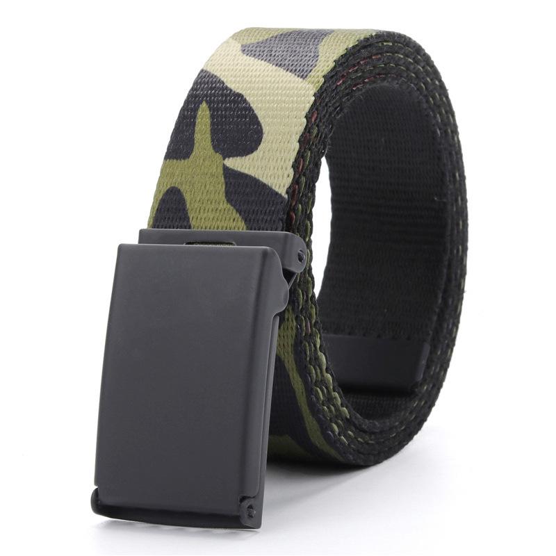 Camouflage 3.8Cm Canvas Belt Military Training Outer Belt Nylon Tactical Belt
