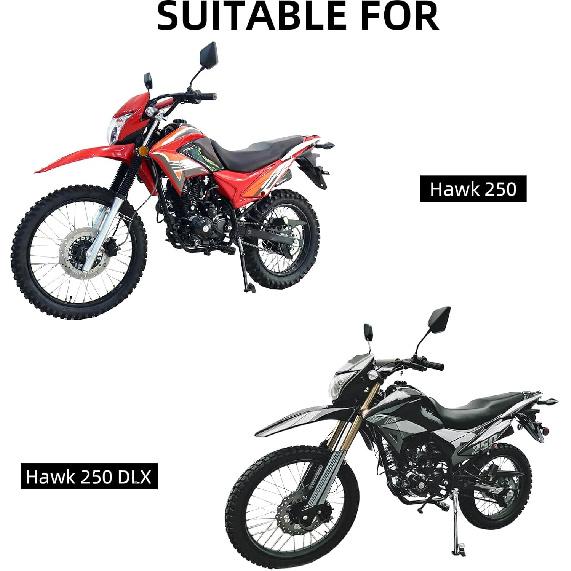 Rear Chain Guard for Hawk 250,CNC Upper Chain Cover Protection for Hawk 250cc/Hawk 250 DLX - Black