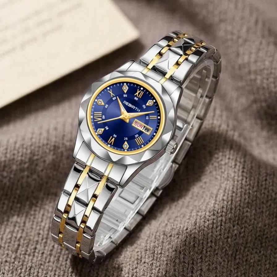 1 Piece of Women's Simple and Stylish Business Quartz Watch with Day and Date Display, Suitable for Daily Wear