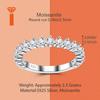 Ready Stock Shared Prong  Moissanite Ring 0.06ct Round 2.3g Prong Set Half Eternity  S925 Silver Bridal Stack Promise Rings