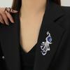 Rhinestone Peacock Pin Faux Crystal Brooch for Women, Bling Lapel Pin, Dainty Clothing Jewelry Wedding Party Prom Shape