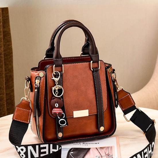 

Модная ретро-сумочка, простой и непринужденный характер, сумка через плечо на одно плечо для замены волос 21x11x22cm коричневый