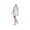 Adidas Einfarbig Logo-Print Rundhals Ärmellos Tenniskleid Damen Kleider Weiß HT5947