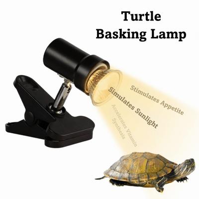 25W/50W/75W Turtle Basking Lamp Adjustable Heating Clip-on Lamp Holder Reptile Heat Lamp Vivarium Thermostat Pet Heat Bulb