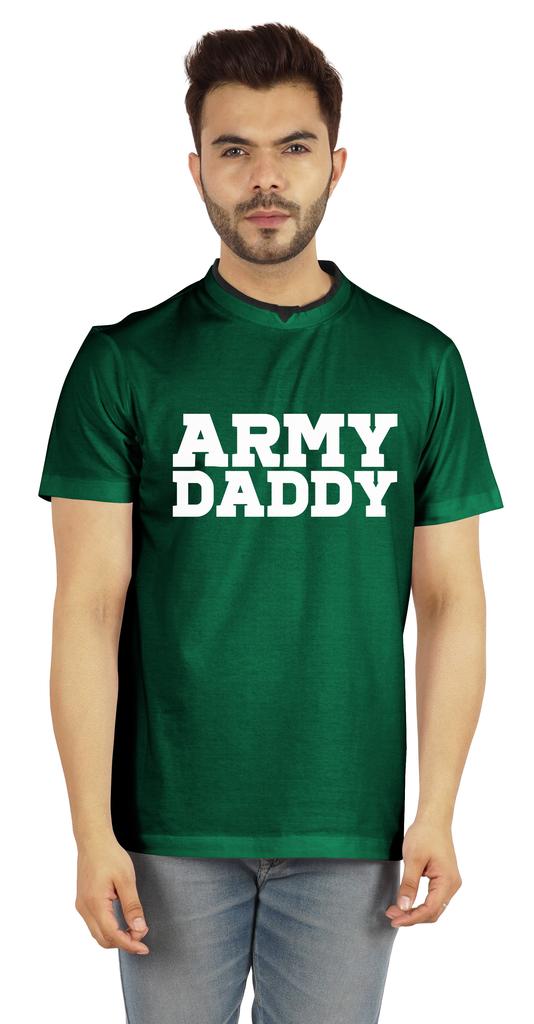 Inkmeso Men  s Tshirt For Military Pride Dad Graphic Quote   Army Daddy   Tee Cotton Jersey