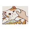 Kočičí lněná podložka na stůl Roztomilý odmítá políbit Prostírání s kresleným vzorem Dekorace na kuchyňský stůl Mat
