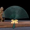 Ancient-Style Women's Folding Fan, Fully Bamboo with Hollow Carving, Classical Full Bamboo Fan, Chinese Style Portable Daily-Use Fan, Gift Fan