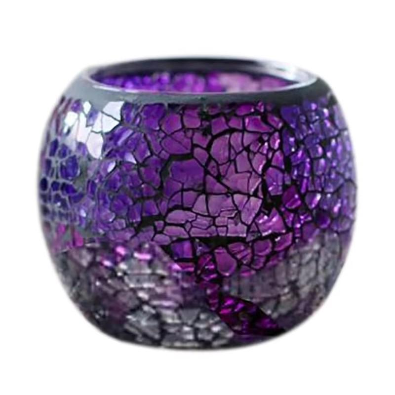 European Style Glass Mosaic Candle Holder, Bar Decoration, Colored Glass Candle Holder Decoration, Creative Candle Cup Ornament