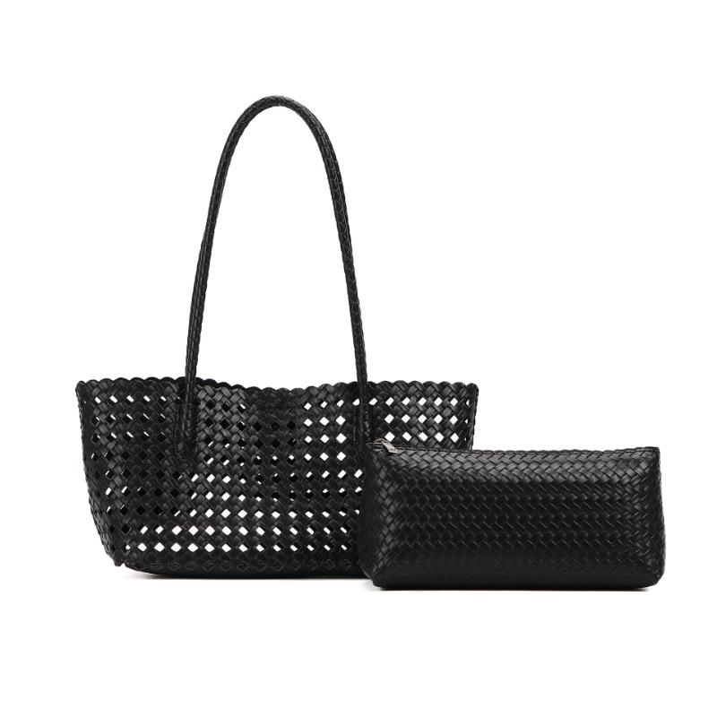 Hollow Woven Vegetable Basket, Large Capacity Commuting Handle, Mother Bag, Niche Trend, High-end Feeling, Single Shoulder Armpit Bag