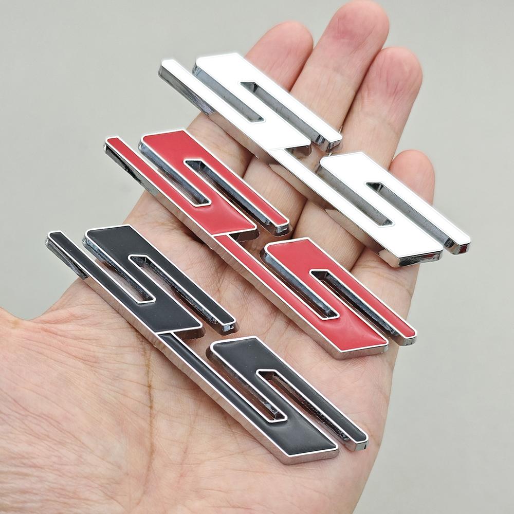 New Car Styling Badge 3D Metal SS Logo Front Grill Emblem Fender Trunk Sticker Decal Accessories For Chevrolet Camaro Silverado