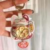 Maneki Neko Car Keychain Lucky Cat Car Backpack Keyring Best Friend Charms Pendant Couple Gift Keychain