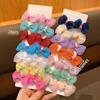 28 colorful fabric hair clips with random colors, cute and sweet, suitable for daily use as hair accessories