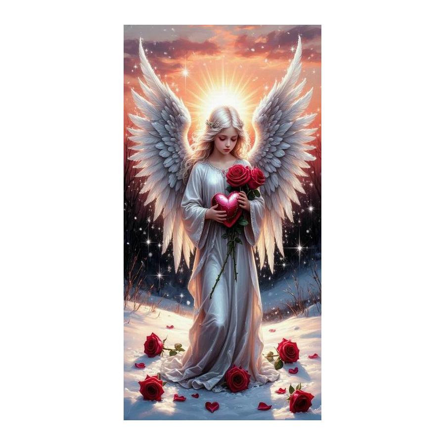 Angel Rose Large Size Diamond Painting New Collection Flowers Diy Full Drill Rhinestone Embroidery Mosaic Cross Stitch Kits