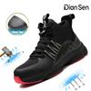 Steel Toe Work Protection Shoes for Men Anti-Smash Anti-Puncture Safety Boots Lightweight Breathable All-Season Casual Footwear