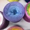 300g/pcs Colorful Pure Cotton Cake Gradient Cotton Rainbow DIY Scarf Shawl Skirt Wool Yarn Crochet
