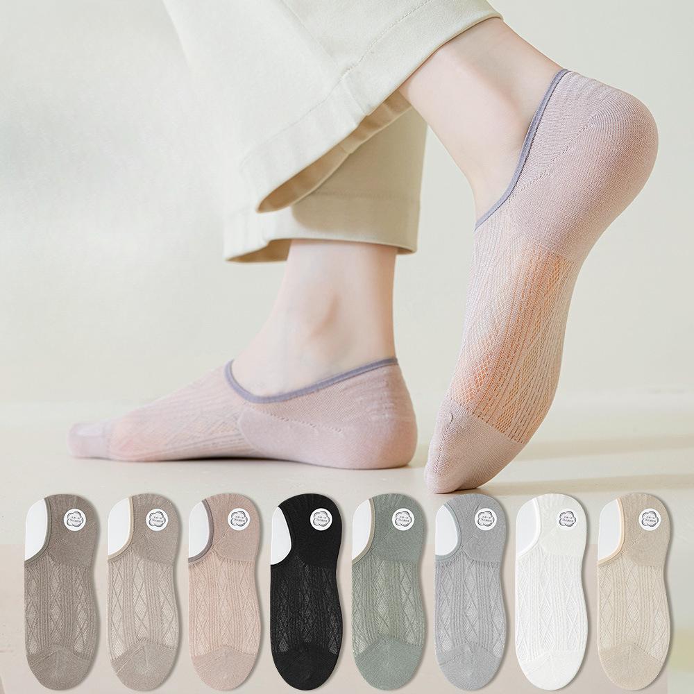 Female Summer Ultra Thin New Boneless Comfortable Cool Breathable Sweat Absorbing Antibacterial Socks