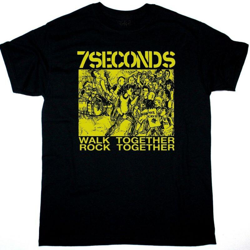 Vtg 7 SECONDS Band Short Sleeve Cotton Black S-5XL Unisex Shirt SE200 Unisex T-Shirt XXL