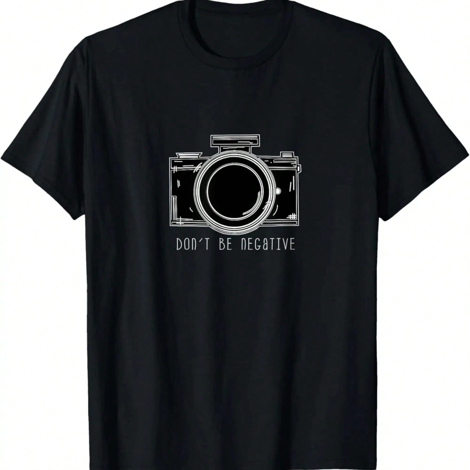 Don t Be Negative Funny Photography Camera T-Shirt,100% Cotton.Jpg S разноцветный
