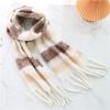 Autumn Winter Luxury Women Scarves 240*38Cm Men Thickening Warm Scarf Rainbow Plaid Tassel Shawl Cashmere Imitation Fashion Wrap