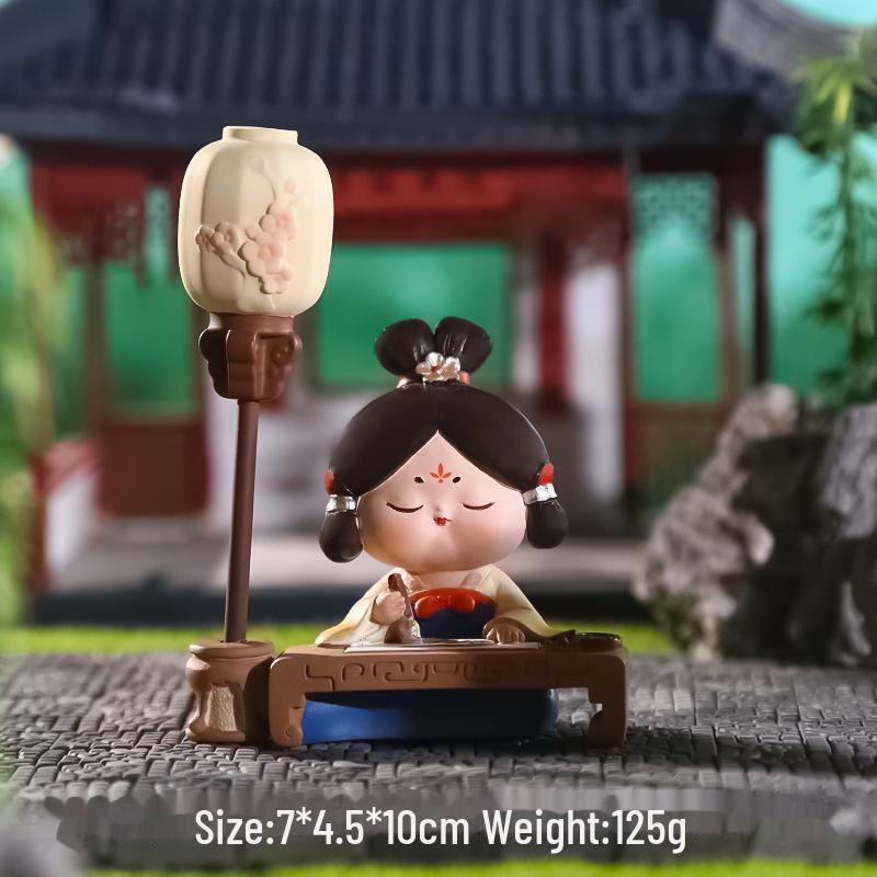 Kreativer Handyhalter im Stil der Tang-Dynastie mit Glücksbringer: Exquisites Harzornament