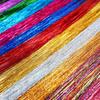 Synthetic Hair Extension Kit Glitter Hair Strands With Secure Clips Natural Shine PET For Long Lasting Wear