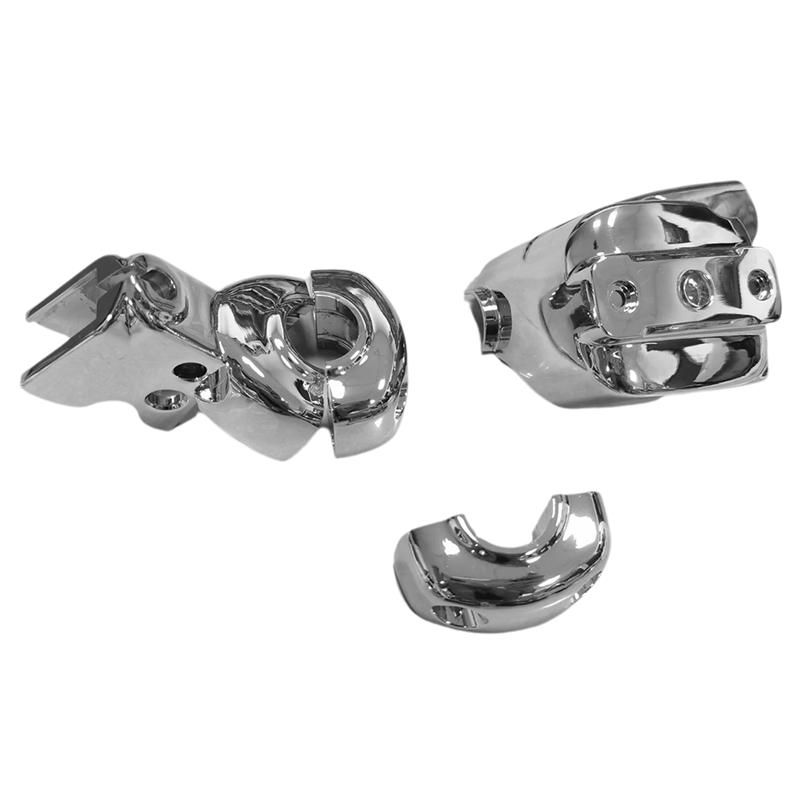 Chrome Handlebar Control Cover Kit For  96-14 Softails 96-17 Dynas 96-03 Front Clutch Handle Bar Dress-Up
