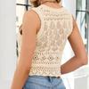 Spring and Summer Hollow Blouse Knitted Sweater Vest Vest Casual Knitted Top