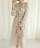 Ppaeppae Ruffle Design Flower Long Dress