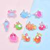 Ocean-Inspired Resin Pendant: Small Fish, Crab & Goldfish Earrings and Keychain - DIY Jewelry Accessories