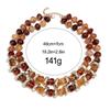 Retro Double Layer Resin Irregular Circle Beads Choker Necklace for Women New Trendy Tortoiseshell Acrylic Collar Jewelry Gift