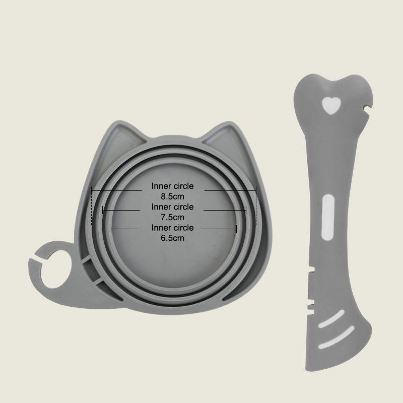 Multifunctional Pet Canned Spoon Can Opener Puppy Feeding Mixing Wet Dry Scoop Reusable Sealing Cover Food Storage Accessory