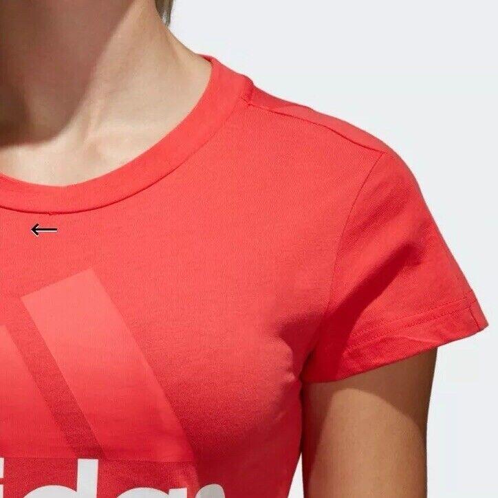 Adidas Classic Big Logo Print Short Sleeve T-Shirt Women Tops Natural-Coral-Pink CF8822