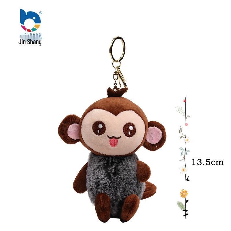 Scented Fuzzy Monkey Plush Toy Doll with Pendant for Bags