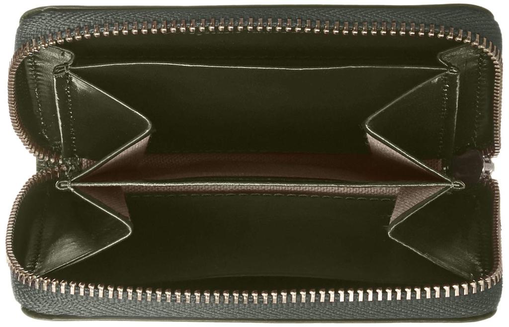 Margaret Howell Idea Coin and Natural Compact Coin Purse with Card Made In Genuine Cowhide Green Purse, Men's Women's, Unisex, Tanned, Slots, Japan,