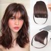 Dünne durchsichtige Luft-Pony Clip-in Haarverlängerung Synthetischer Pony mit Koteletten Pony-Haarteile Für Mädchen Tägliche Party-Nutzung