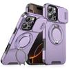 Magnetic Ring Stand Phone Cases For iPhone 16 15 14 13 12 11 Pro Max Plus Case For Magsafe Slide Camera Protection Armor Cover