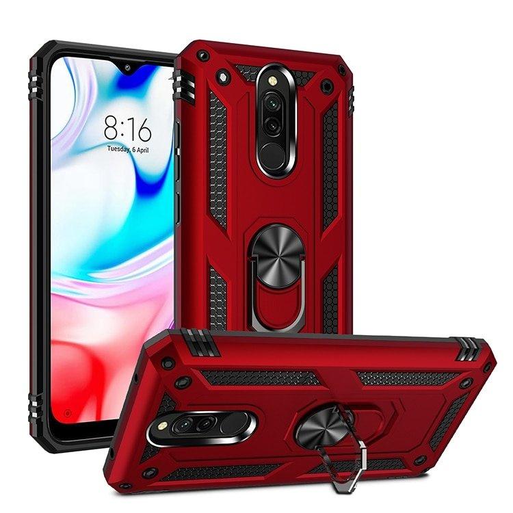 Armored Case for Xiaomi Redmi 8 / 8A, Nox Case Ring, Red