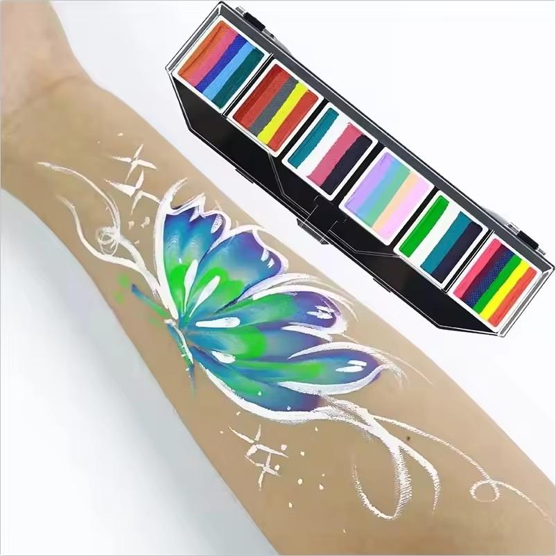 Facial Water-Soluble Body Painting Face Makeup Palette for Kids Adults Stage Halloween Cosplay Party Art Supplies Makeup Kit