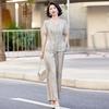 Summer Short-Sleeve Two-Piece Set for Middle-Aged & Elderly Mothers 2026 – Stylish Chinese Plus Size Fashionable Top & Mother-in-Law Outfit