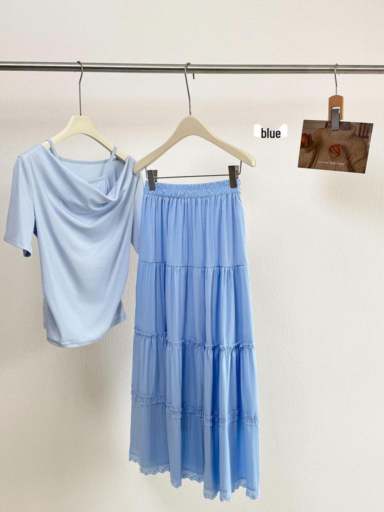 2026 Spring/Summer Ruffled Lace Patchwork Fairy A-Line Beach Dress