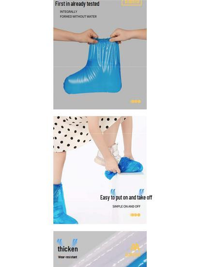 Children's Waterproof Non-Slip Disposable Rain Shoe Covers and Sandproof Outdoor Boots