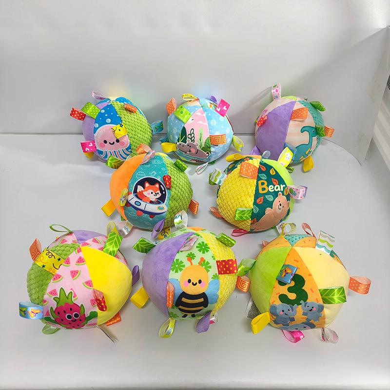 Cartoon Animal Sensory Rattle Ball: Soothing Toy for Baby's Sensory Development (0-3 Years)