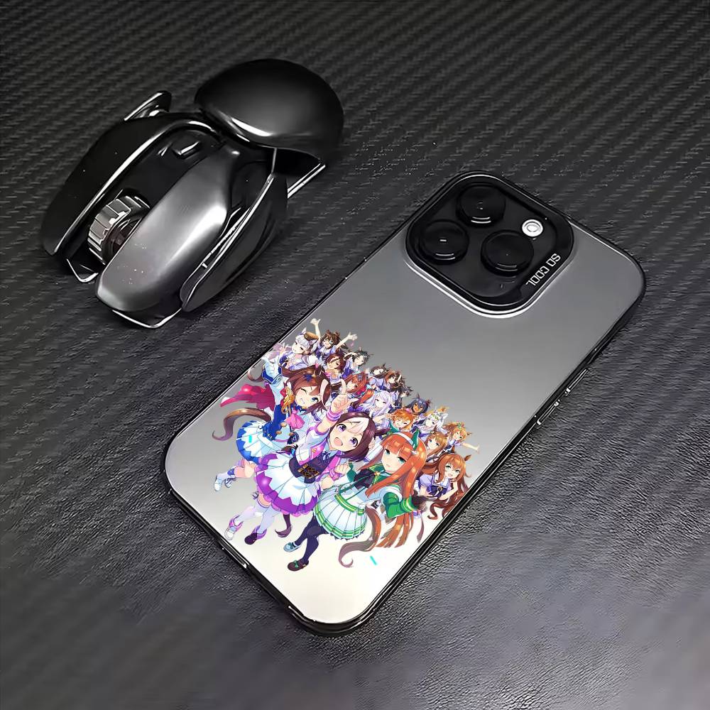 

Uma Musume Pretty Derby Чехол для телефона для iPhone17,16,15,14,13,12,11 Plus,Pro Max Цветной Посеребренный Внутренняя крышка iPhone17