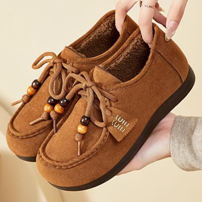 Unisex Baumwollschuhe Winter Neu Retro Birkenstock Känguru Schuhe Schnürung Freizeit Schuhe Super Heiß Mode Tasche Kopf Loafer
