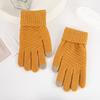 Winter Thick Plush, Pineapple Knit, Touch Screen, Cycling Cold Proof, Plush Pattern, Warm Gloves