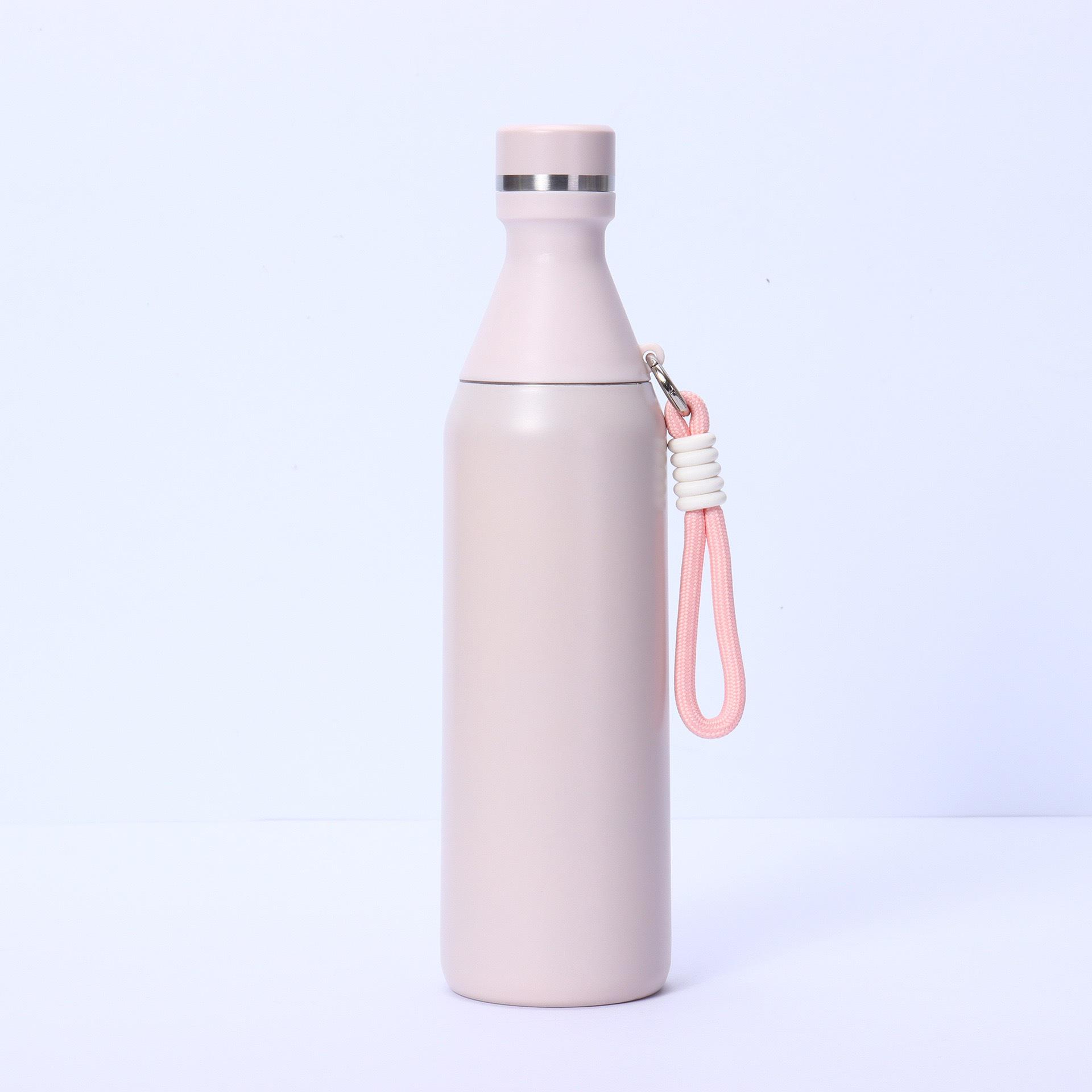 

2025 Ultra-Thin All-Weather Stainless Steel Water Bottle: Insulated, Portable, Outdoor Sports Cup 500ml рожевий