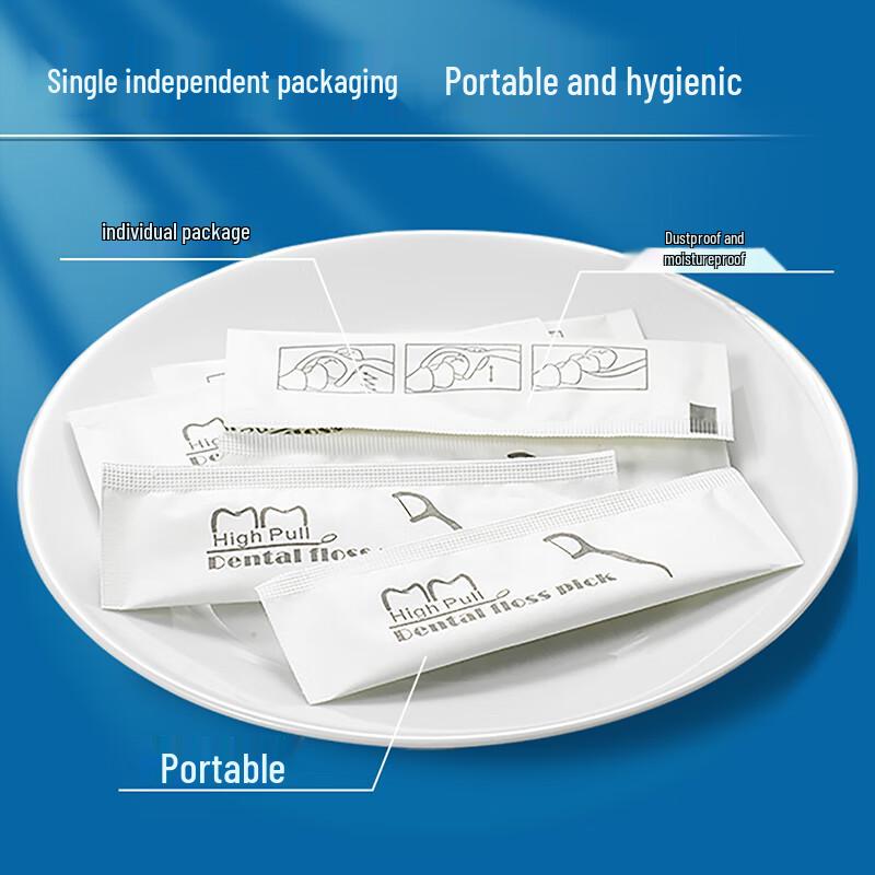 Jiamo Ultra-fine Bamboo Dental Floss Picks, 200 Count