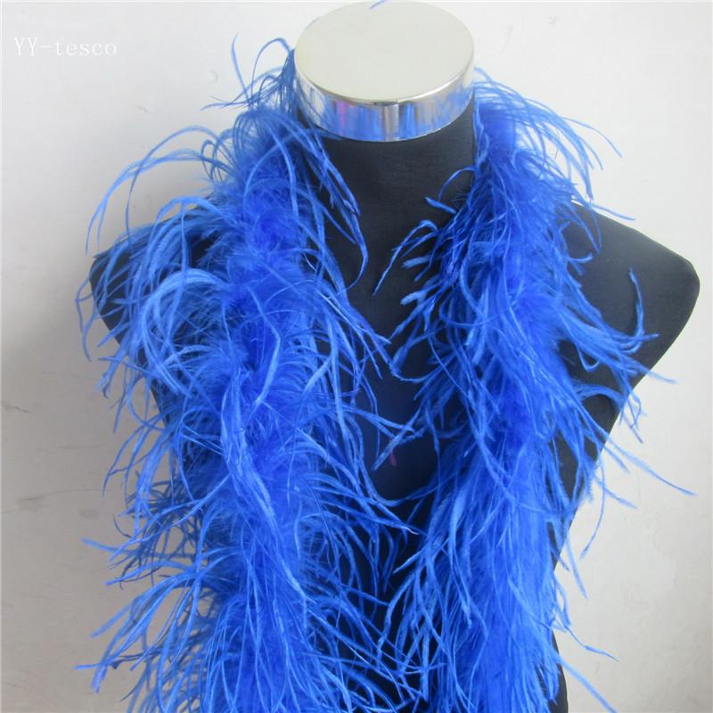

2 метра пушистое боа из страусиных перьев, юбка, костюмы/отделка для вечеринки/костюма, страусиные перья в свадебных украшениях сапфировый