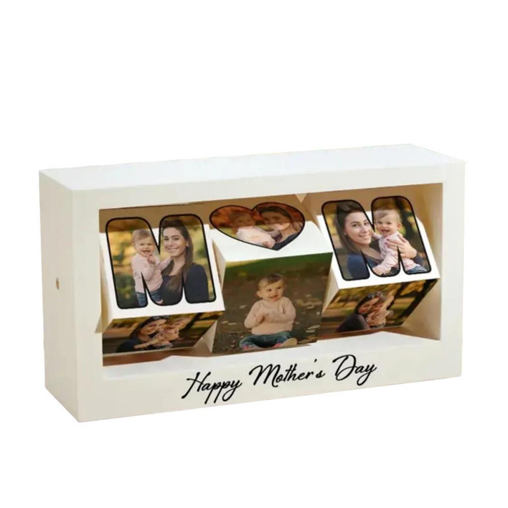 3D Printed Rotating Photo Frame Ornaments Mother's Day Valentine's Day Birthday Gift For Mom Gift Can Be Customized With Photos And Text